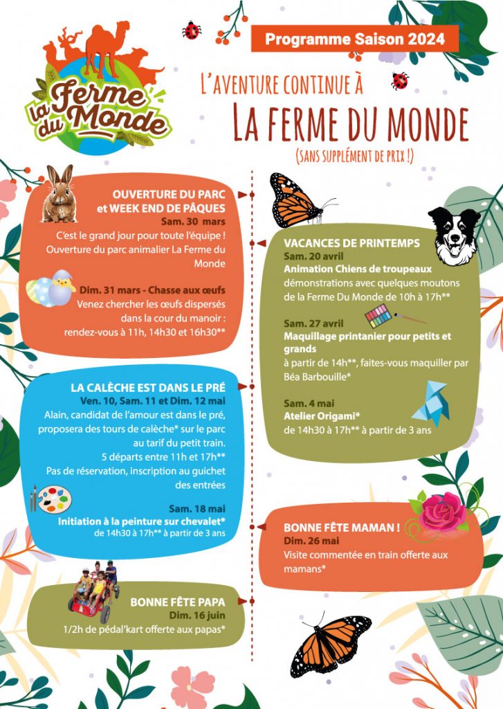 Programme des festivités 2024 La Ferme du Monde